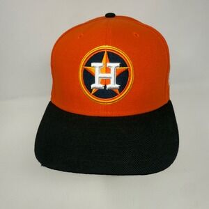 New Era 9FIFTY Houston Astros Snapback Hat Orange Navy American League Patch